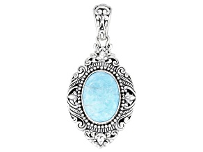 14x10mm Amazonite Sterling Silver Pendant