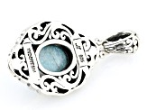 Amazonite Sterling Silver Pendant 14x10mm