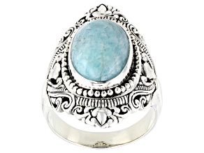 14x10mm Amazonite Sterling Silver Ring