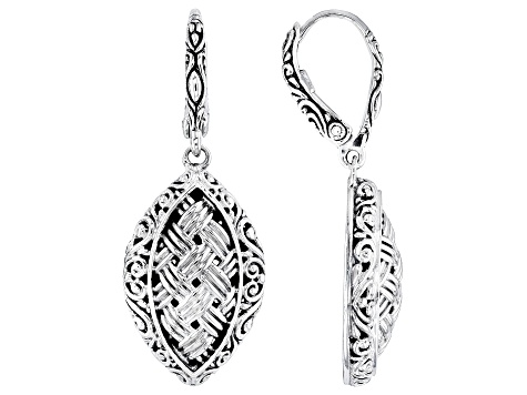 Sterling Silver Woven Dangle Earrings