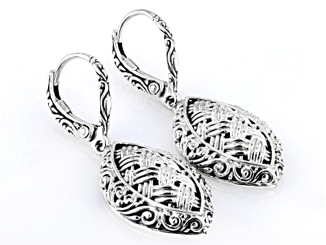 Sterling Silver Woven Dangle Earrings