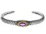 Amethyst Sterling Silver With 18K Gold Accent Cuff Bracelet 1.50ct