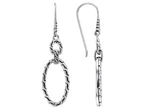 Sterling Silver Open Design Dangle Earrings