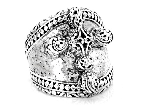 Sterling Silver Statement Cross Ring