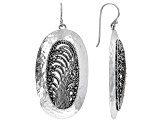 Sterling Silver Hammered & Filigree Medallion Earrings