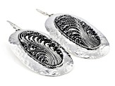 Sterling Silver Hammered & Filigree Medallion Earrings