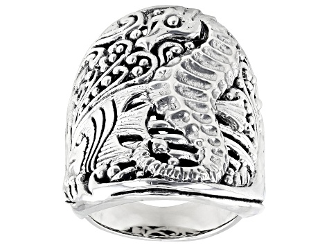 10 Karat gold seahorse sterling store silver ring