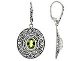 Peridot Sterling Silver Earrings 1.90ctw