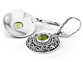 Peridot Sterling Silver Earrings 1.90ctw