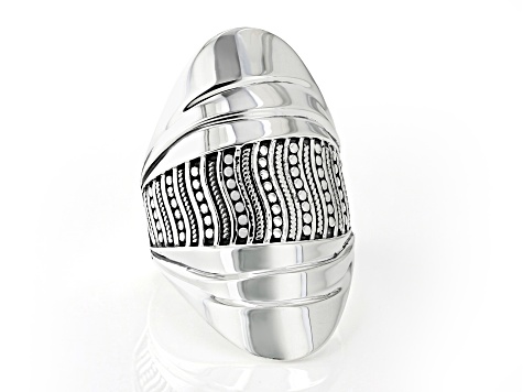Jawan Bead Sterling Silver Polished Ring