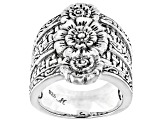 Sterling Silver Floral Statement Ring