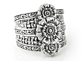 Sterling Silver Floral Statement Ring