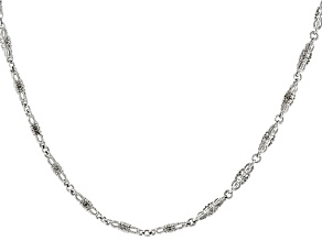 Sterling Silver Scroll Medallion Necklace