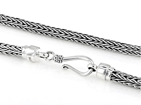 Sterling Silver 4mm Tulang Naga 18" Chain With Shepard's Hook