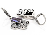 Abalone Shell Sterling Silver Filigree Earrings