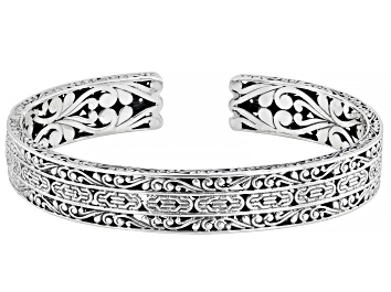 Magic Blue™ Quartz Sterling Silver & 18K Gold Accents Cuff Bracelet 5.60ctw