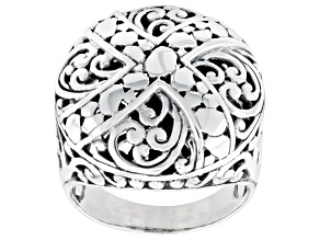 Sterling Silver Medallion Filigree Ring