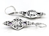 Amethyst Sterling Silver Dangle Earrings 1.68ctw