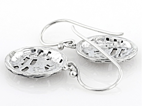 Sterling Silver Bali Landscape Design Earrings