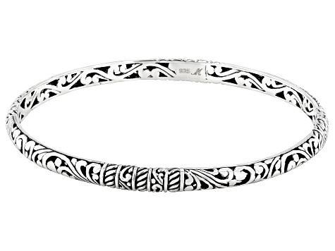 Sterling Silver Filigree Bangle Bracelet