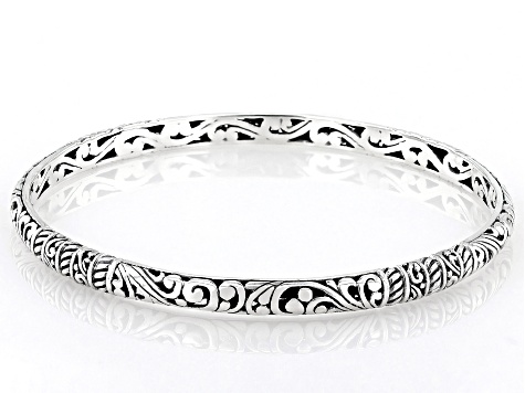 Sterling Silver Filigree Bangle Bracelet