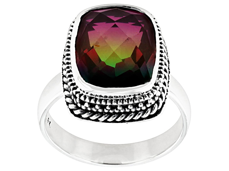 Jtv Watermelon Rings Watermelon Quartz™ Triplet Sterling Silver Ring 5.08ct - BAL586 | JTV