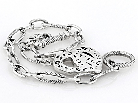 Sterling Silver Heart Charm Bracelet - BAL587 | JTV