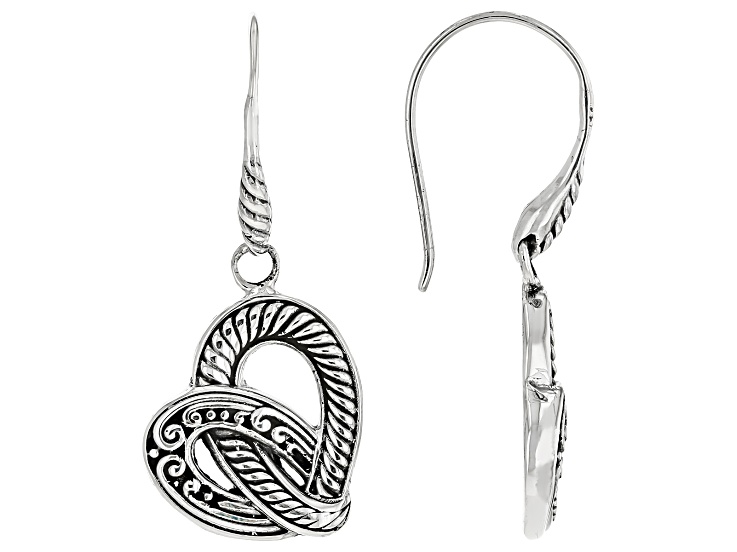 Sterling Silver Intertwined Heart Earrings