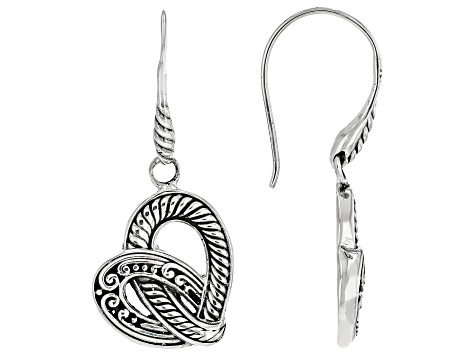 Sterling Silver Intertwined Heart Earrings