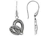 Sterling Silver Intertwined Heart Earrings