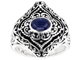 Tanzanite Sterling Silver Ring 6x4mm