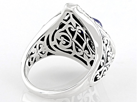 Tanzanite Sterling Silver Ring 6x4mm