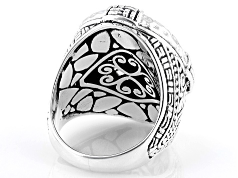 Sterling Silver Filigree Hammered Ring - BAL607
