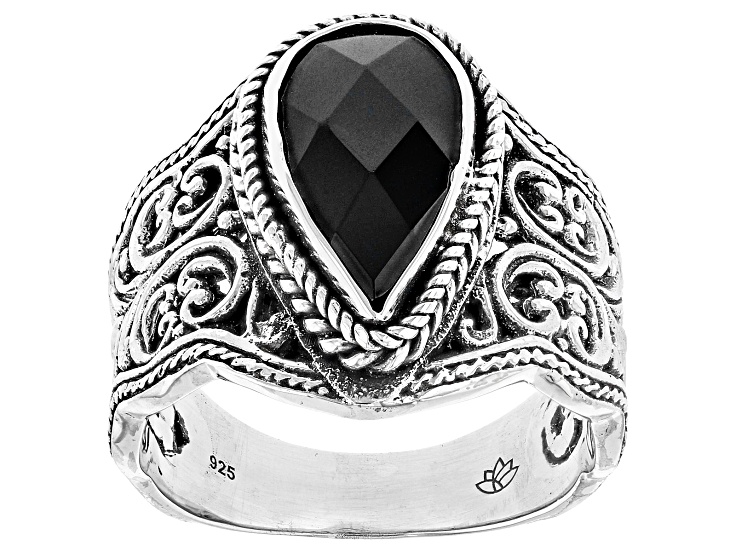 Black Spinel Sterling Silver Solitaire Ring 4.59ct - BAL636 | JTV
