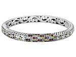 Multi-Gemstone Sterling Silver & 18K Gold Accent Bracelet 1.99ctw