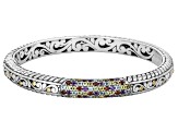 Multi-Gemstone Sterling Silver & 18K Gold Accent Bracelet 1.99ctw