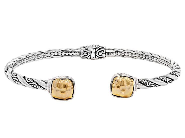 Sterling Silver & 18K Gold Accent Cuff Bracelet - BAL678 | JTV