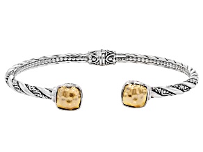 Sterling Silver & 18K Gold Accent Cuff Bracelet