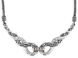 Sterling Silver With 18K Yellow Gold Accent Infinity Necklace