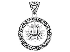 Sterling Silver Lotus Pendant