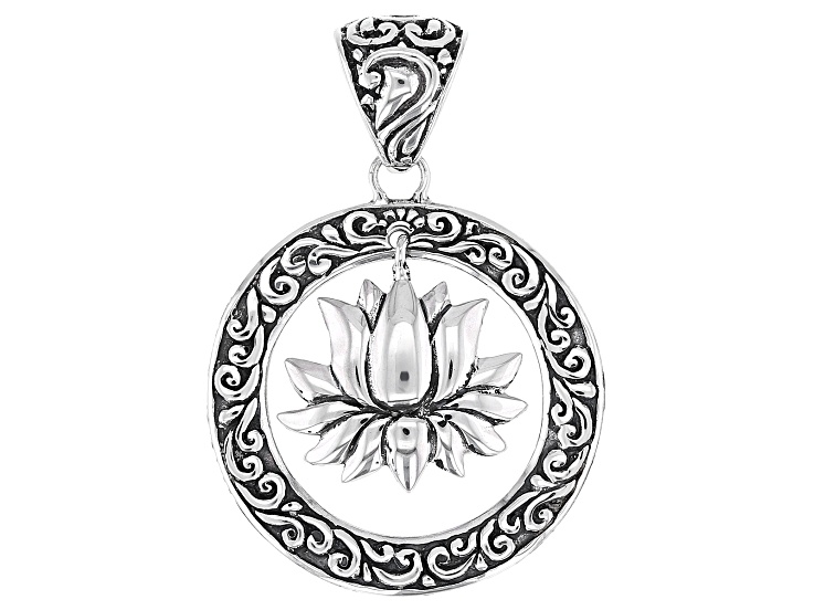 Sterling Silver Lotus Pendant