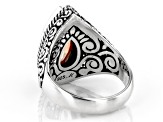 Pear Morganite Color Quartz Doublet Sterling Silver Ring 3.95ct