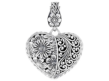 Sterling Silver Filigree Hammered Statement Pendant