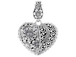 Sterling Silver Filigree Hammered Statement Pendant