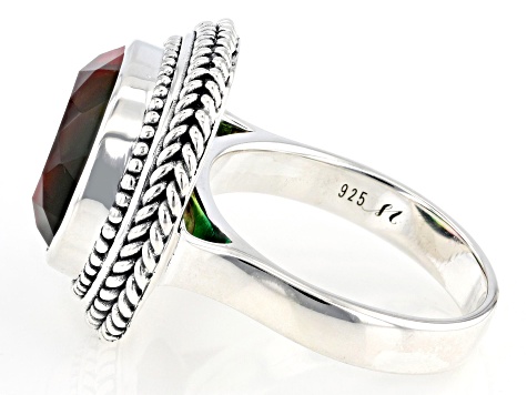 Jtv Watermelon Rings Watermelon Quartz Triplet Sterling Silver Ring 8.20ct - BAL741 | JTV