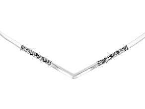 Sterling Silver "V" Collar Necklace
