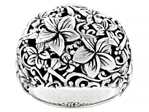 Sterling Silver Frangipani Floral Garden Ring