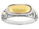 Sterling Silver & 18K Yellow Gold Scallop Patterned Ring