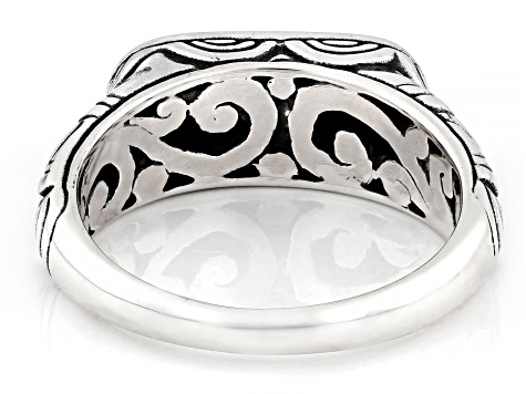 Sterling Silver & 18K Yellow Gold Scallop Patterned Ring