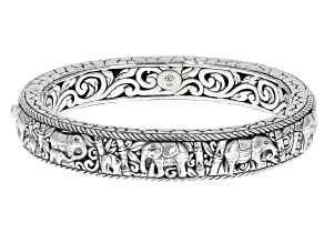 Sterling Silver Elephant Bangle